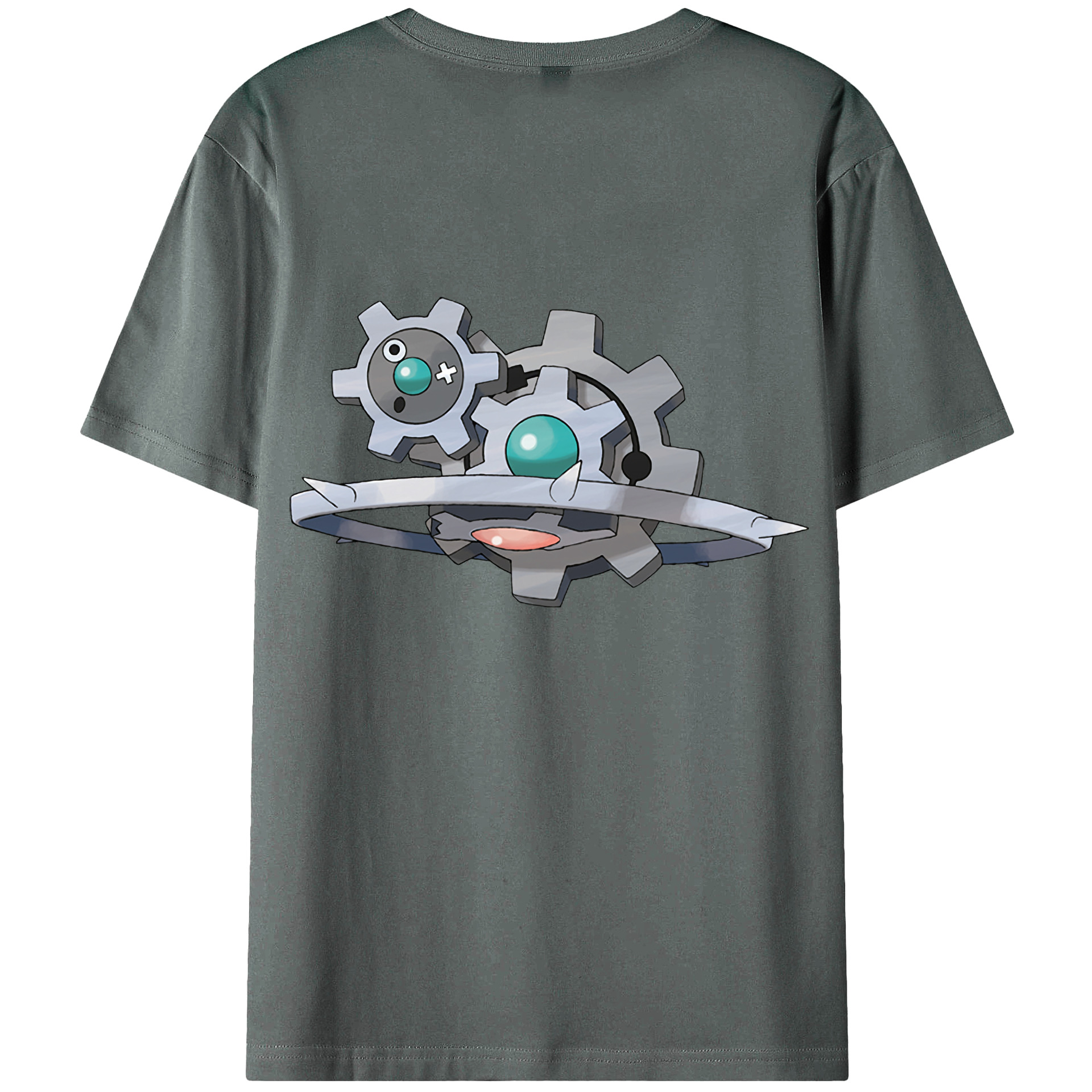 （画像用） ポケットモンスター Pokémon 綿100％ メンズ半袖Tシャツ（バックプリント） 通気性